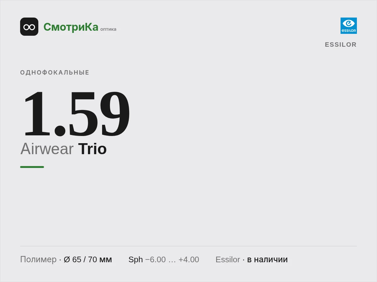 Essilor Airwear Trio — нейтральная заглушка