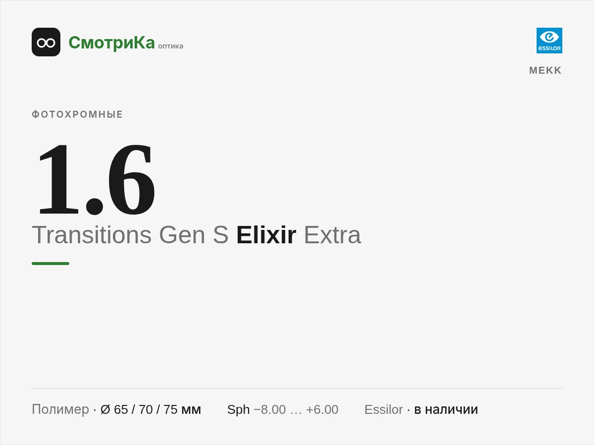 MEKK Transitions Gen S Elixir Extra — нейтральная заглушка