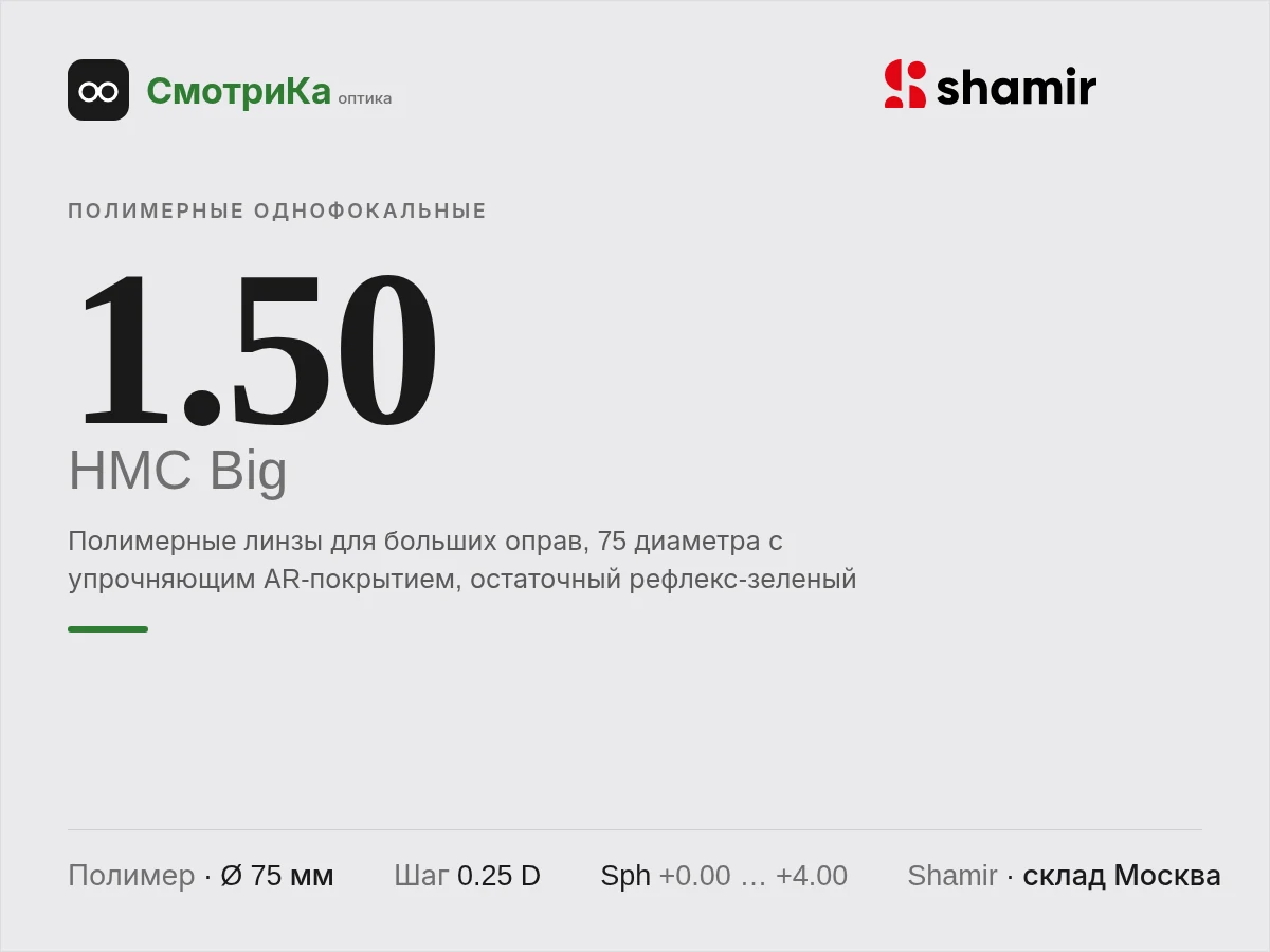 Shamir Altolite 1.50 HMC Big — нейтральная заглушка