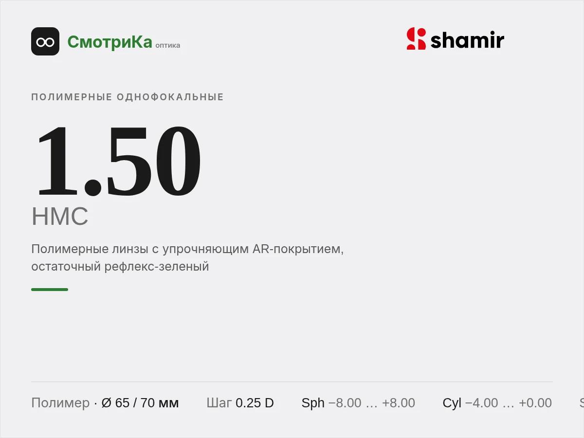 Shamir Altolite 1.50 HMC — нейтральная заглушка