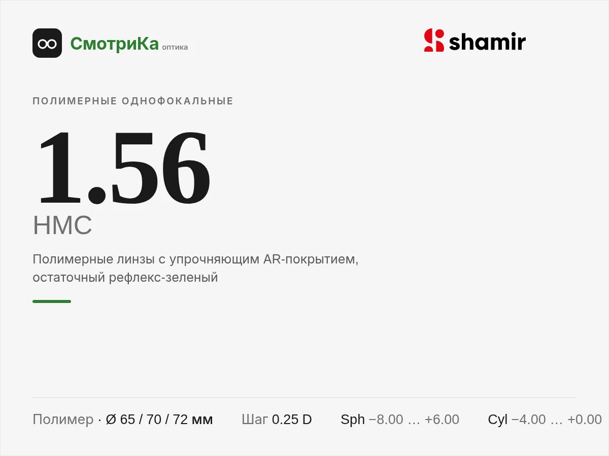 Shamir Altolite 1.56 HMC — нейтральная заглушка