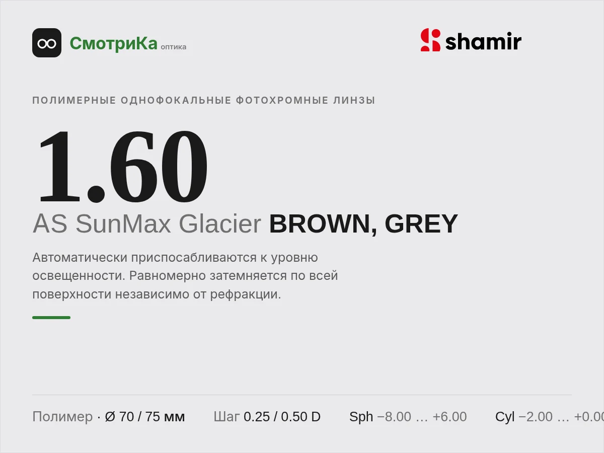 Shamir Crossover 1.60 AS SunMax Glacier (BROWN, GREY) — нейтральная заглушка